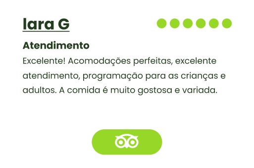 Excelente! Acomodações perfeitas, excelente atendimento, programação para as crianças e adultos. A comida é muito gostosa e variada.